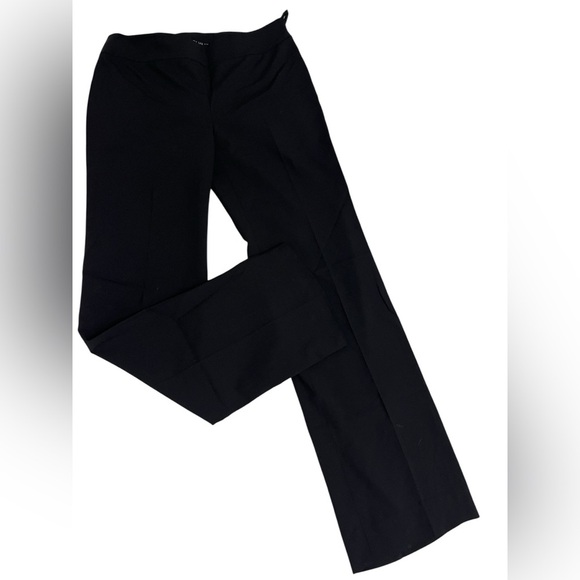 Lafayette 148 Virgin Wool Blend Elegant Black Women's Straight Leg Pants Sz 4 - Picture 2 of 9